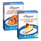 Kinnikinnick Crumb Variety Pack - Graham Style Crumbs and Panko Style Bread Crumbs - Gluten Free, Allergy Friendly Vegan Bread Crumbs - 2 Pack, 1 of Each