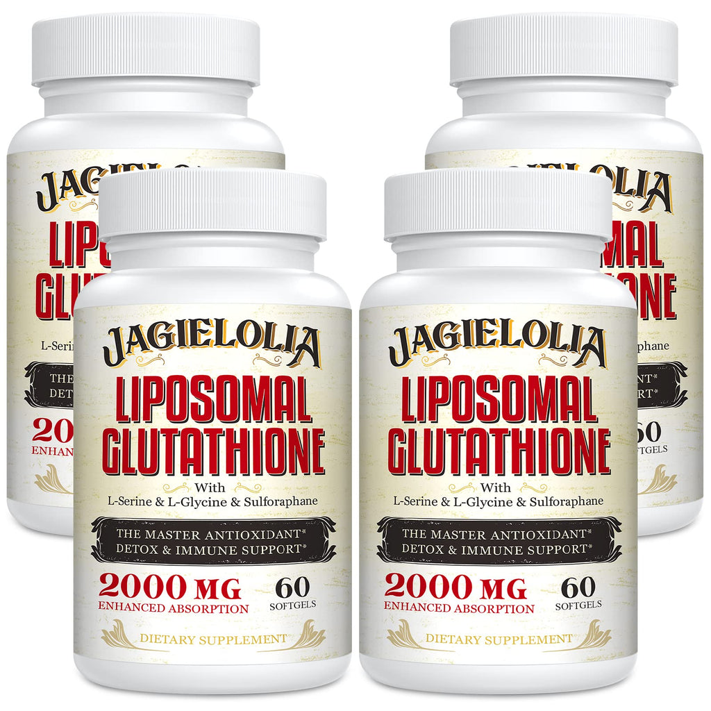 Liposomal Glutathione 2000 mg with L-Serine, L-Glycine & Sulforaphane – Active L-Glutathione Unique Formulation to Enhance Absorption - Master Antioxidant, Detoxifying & Immune | 240 Softgels