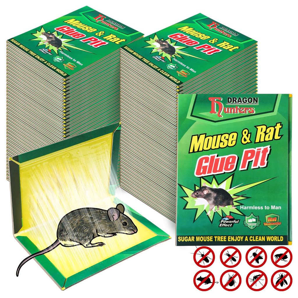 48 Pack Mouse Glue Traps Large Size Mouse Traps Sticky Pad with Enhanced Stickiness Pest Rat Sticky Traps Board for Rodent Cockroach and Other Insects House Indoor Outdoor