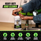 Grip Clean Heavy Duty Hand Cleaner for Mechanics – Natural Pumice & Clay-Infused Technology Removes Grease, Oil & Grime – Moisturizing Liquid Hand Soap for Shop, Garage & Industrial Use – 32oz
