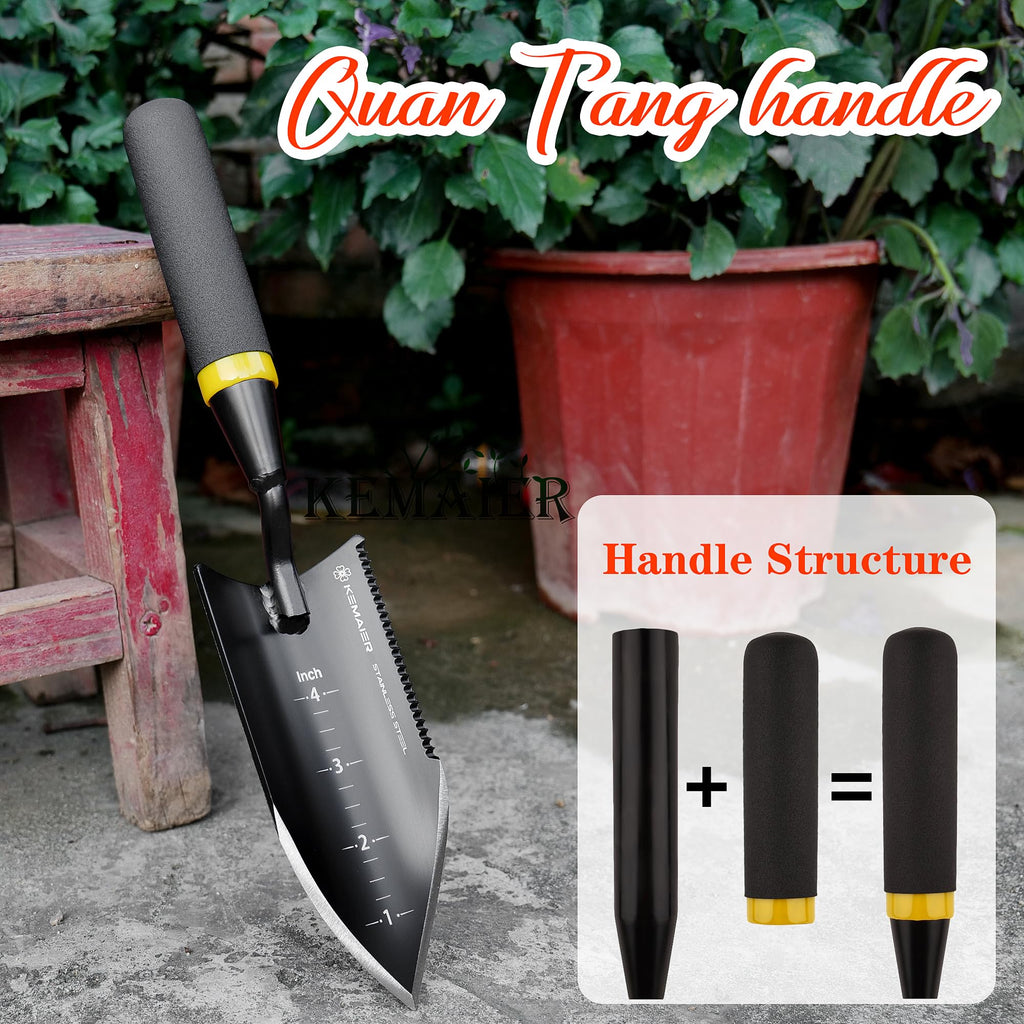 Kemaier Heavy Duty Gardening Hand Trowel - Stainless Steel Tool