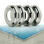 Stainless Steel Pool Handrail Covers, Fits 1.9" Tubing, Rust-Proof Escutcheon Plates & Safety Trim Rings for Deck Anchors, 304 Stainless Steel, Mirror-Polished Finish (4)