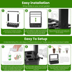 HEDETM 15 Pods Hydroponics Growing System Indoor Garden with LED Grow Light