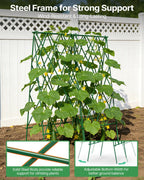 Suteck Cucumber Trellis 39.2" 2 Pack A-Frame, Foldable Metal