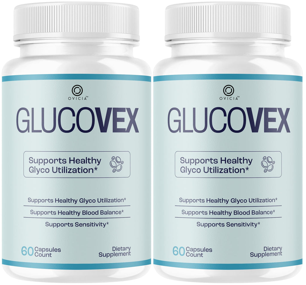 (2 Pack) Glucovex Supplement Capsules - Official Glucovex Support Premium Pills Advanced Formula With All Natural Ingredients, Maximum Strength for Wellness & Overall Health, 120 Capsules for 2 Months