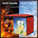 Himal Outdoors Insulated Food Delivery Bag XXXL-23Wx15Hx14D inches Premium Insulated Grocery Bag for HOT/COLD Food Delivery, Fit for Uber Eats, Doordash, Commercial Catering Transportation (Red)