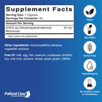 Patient One DHEA 50 mg | Supplement to Support Positive Mood, Energy Levels, and Endocrine Health* | Micronized for Enhanced Absorption | 60 Capsules