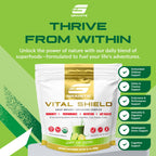 Granite Nutrition Vital Shield - USDA Organic Superfood Greens with Mushrooms & Tart Cherry – Supports Energy, Immune Function & Digestive Health – Lemon Lime Flavor (30 Servings)