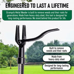 Grampa's Weeder Stand Up Weed Puller Tool with Heavy-Duty Steel Long Handle