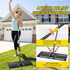 Lawn Leveling Rake,30x10 Inch Ground Plate,72 Inch Adjustable Long Handle Yard Level Tool with Curved Edge,Heavy Duty Large Landscaping Lawn Leveler for Grass, Golf Field, Soil Sand Dirt Spreader