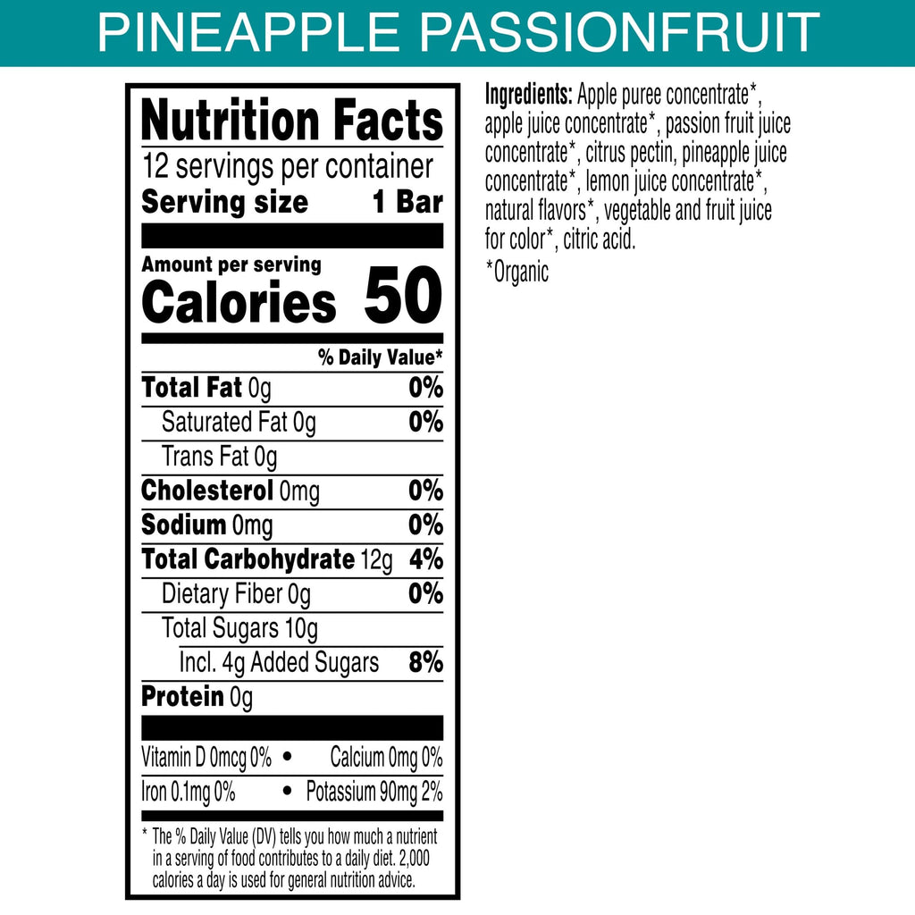 Pure Organic Layered Fruit Bars, Gluten Free, Vegan Fruit Snacks, 2-Flavor Variety Pack (2 Boxes, 24 Bars)