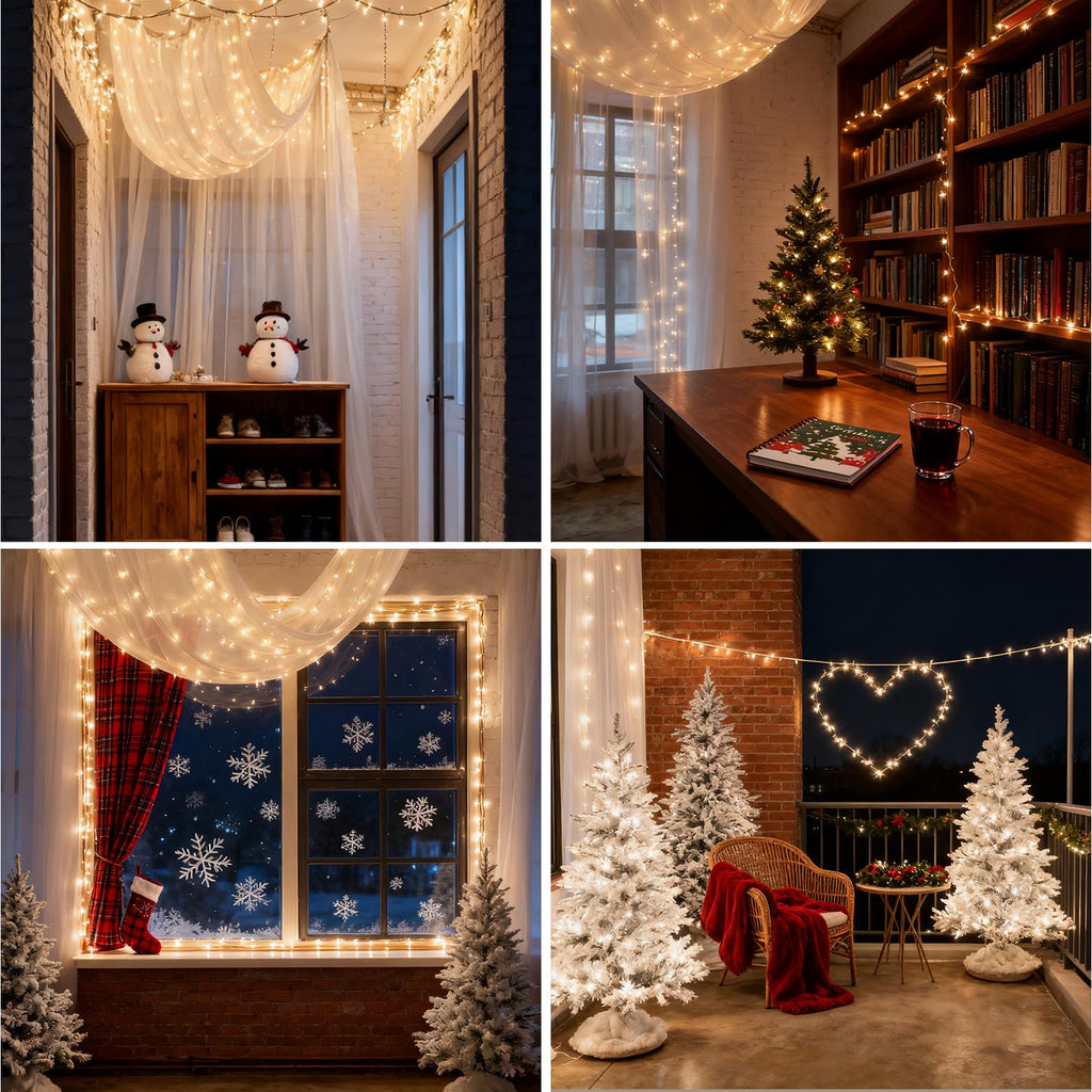 Dailyart Fairy Lights Plug in, 3000 Led Cluster Lights with Timer 195Ft Waterproof Warm Twinkle String Light with Remote for Bedroom Wreath Garland Window Wedding Christmas Tree Decoration,Black Wire
