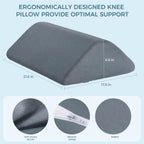 Knee Wedge Pillow for Post-Surgery Recovery-Leg Elevation Support for Sleep Position, Alleviating Lower Back & Hip Pain Enhancing Circulation in Ankles Legs Triangle Pillow with Removable Cover