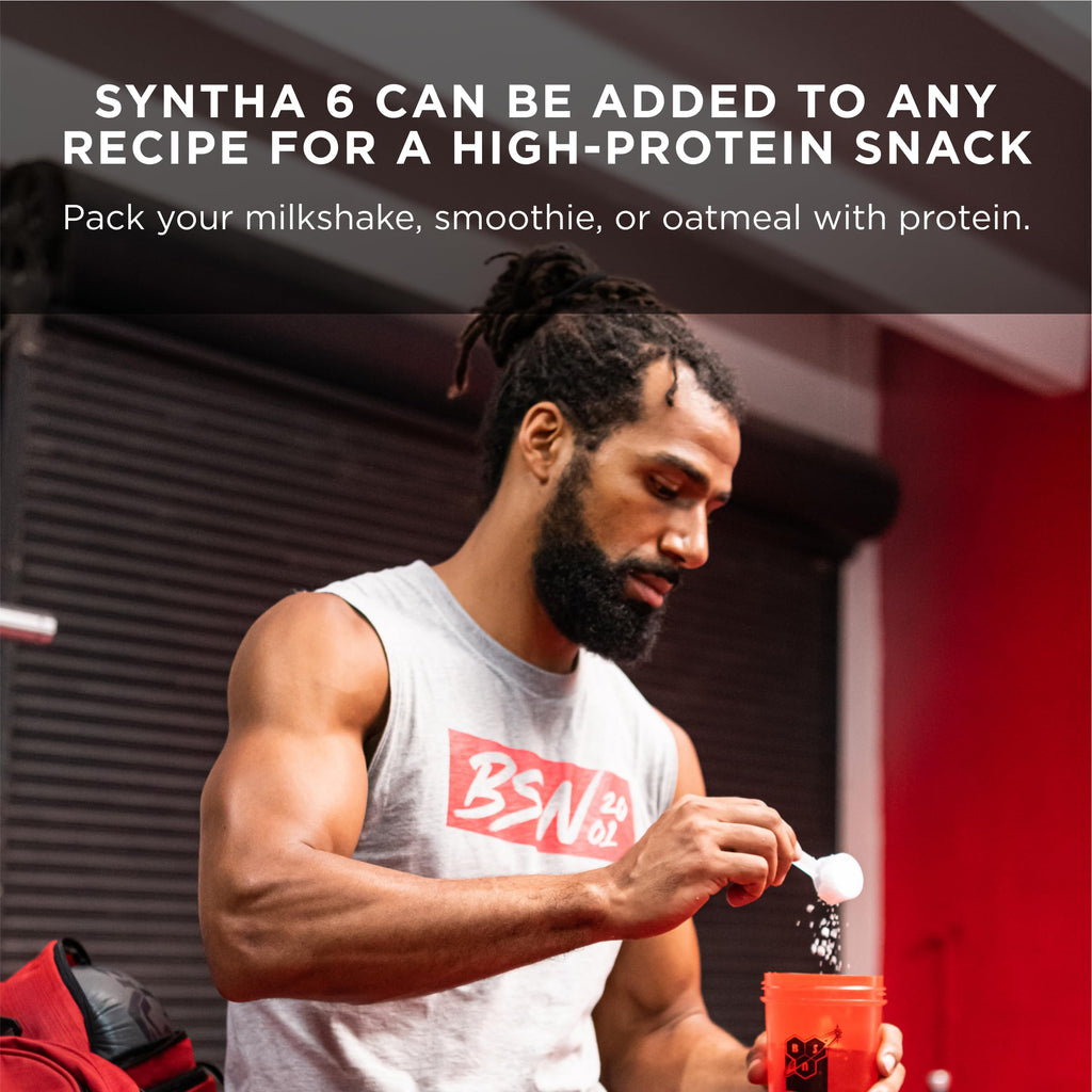 BSN Syntha-6 Whey Protein Powder, Cold Stone Creamery- Birthday Cake Remix Flavor, Micellar Casein, Milk Protein Isolate Powder, 25 Servings