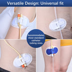 BeHerk Foley Catheter Stabilization Device, Self Adhesive Catheter Tube Urinary Leg Bag Holder Sticker, Catheter Supplies for PEG/G/Feeding Tube Holder Accessories, Pack of 10