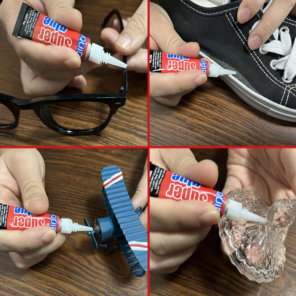 ALECPEA Super Glue, 48 X 3g, Liquid Instant Glue for Metal and Ceramic