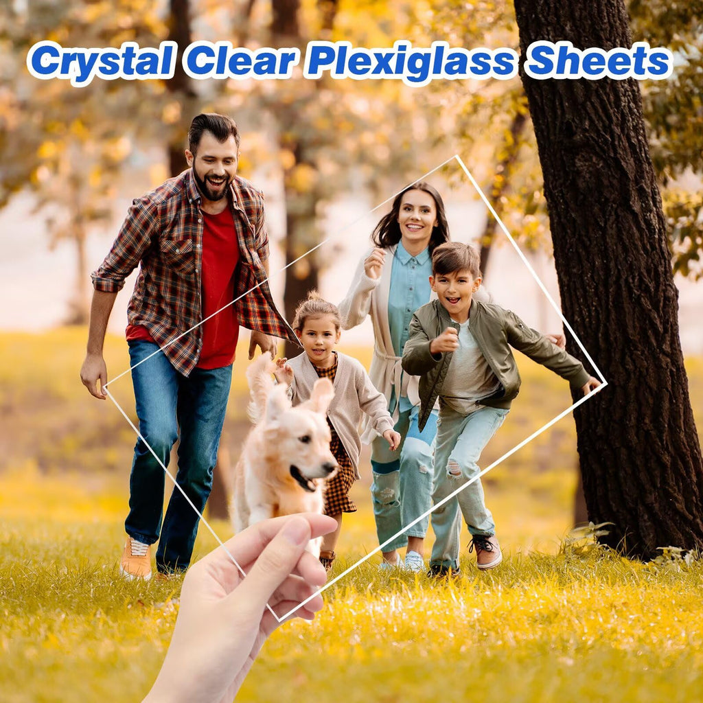 (10 Pack) 8" x 10" Clear Plexiglass Sheets 1mm Thick