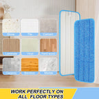 H-Gamely 10 Pack 16.5 inch Reusable Mop Pads Microfiber Spray Mop Replacement Heads for Wet/Dry Mops Compatible with Bona Floor Care System