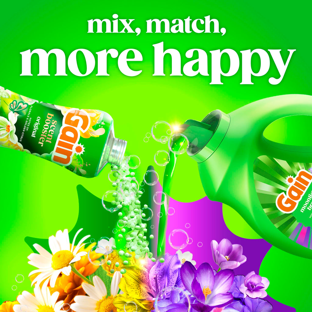 Gain Liquid Laundry Detergent, Now with Odor Defense, Moonlight Breeze Scent, 132 fl oz, 100 Loads (Packaging May Vary)