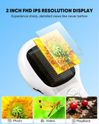 T TAKMLY Mini Pocket Digital Microscope, Macro Fixed Focus Magnifying Glass, Portable Handheld USB Digital Microscope 500x Magnification, 4X Zoom