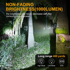 YIERBLUE Rechargeable Spotlight Flashlight with 2000,000 High Lumen LED, IP67 Waterproof Long Running Spot Light searchlight, Impact Resistant Handheld Spotlight with Foldable Stand and Red Lens