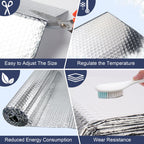 DGSL Double Reflective Bubble Foil Insulation Foam, 47IN X 15FT Window Insulation for Summer Heat Reflective Window Film for Window, Garage Door, RV, Roof