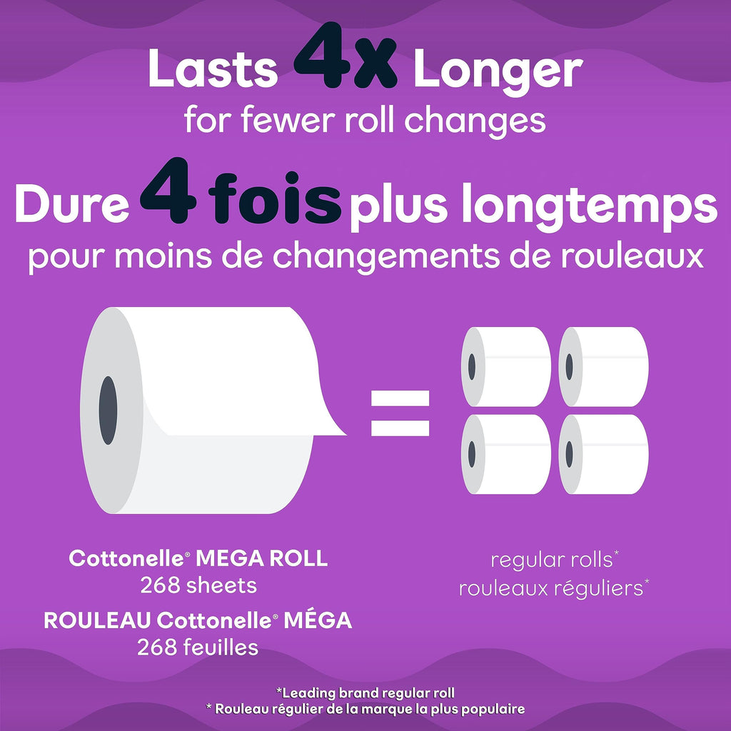 Cottonelle® UltraComfort Toilet Tissue, 3" x 3-7/8", White, 268 Sheets Per Roll, Pack Of 12 Rolls