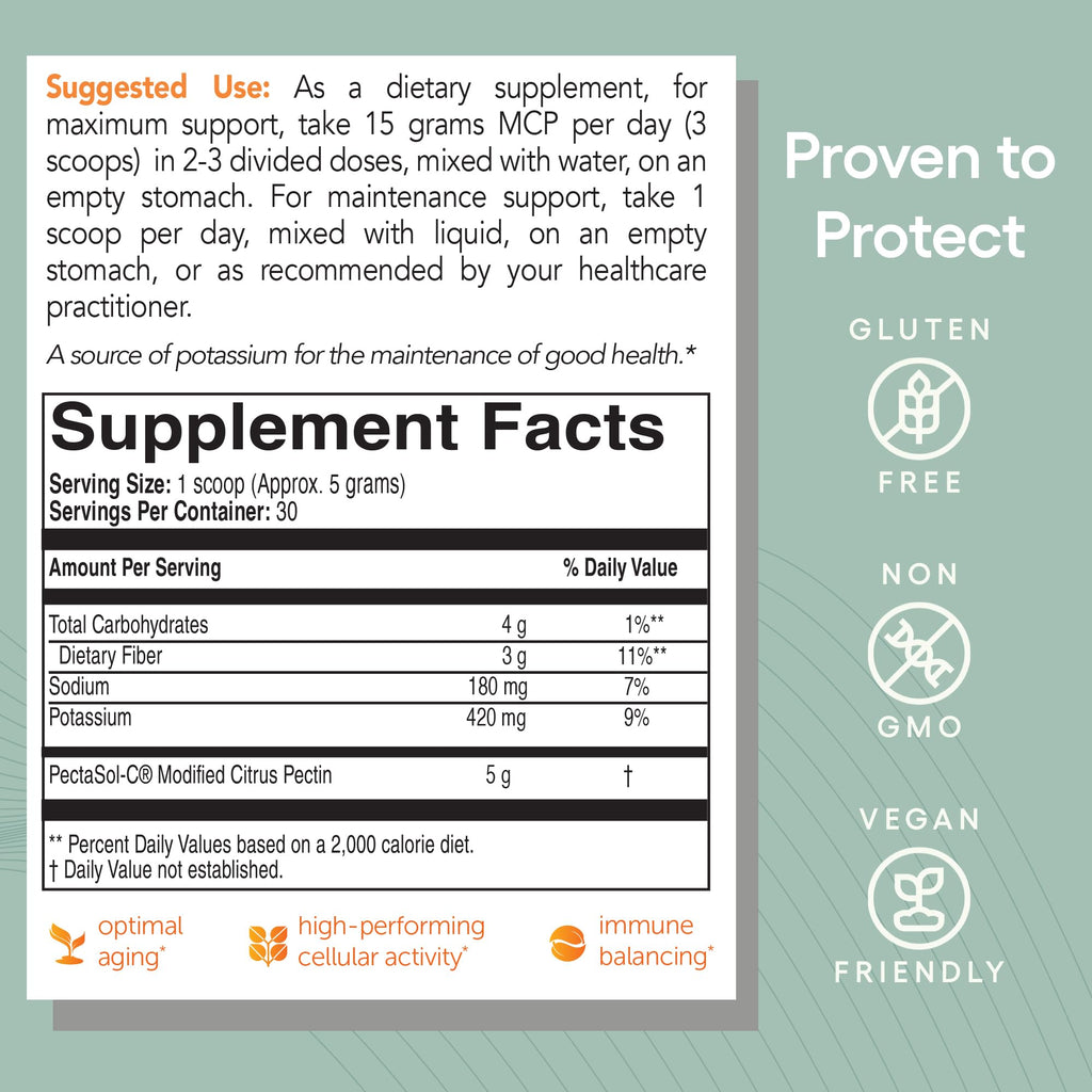 PectaSol Modified Citrus Pectin – 150g Powder – Total-Body Health Supplement to Support The Heart, Immune System, Inflammation Response & Healthy Aging + Maintain Healthy Galectin-3 Levels