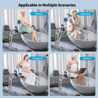 Drseats Sliding Shower Chair with Arms and Back, 500lbs Tub Transfer Benches with Non Slip Aluminum Body and Suction Cups Adjustable Height Bath Seats for Seniros Elderly Disabled or Bariatric Adults