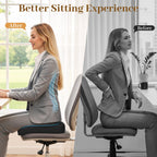 TranquilRelax 3-Inch Memory Foam Seat Cushion for Office Chair, Large
