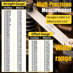 Hoiny 2pcs Feeler Gauges Set Stainless Steel, Spark Plug Gap Tool