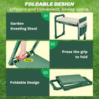 Saker Garden Kneeler and Seat Foldable Gardening Stool with Extendable Legs