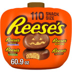 Reese's Assorted Peanut Butter Halloween Candy Pumpkin Bowl, 110 ct