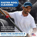 ProTuff "PRO Ultimate" Silt & Leaf Rake Bundle - 490 Promise Unlimited & Unconditional Replacements - 2-Items: 20" Medium & 18" Fine Mesh Pool Cleaner for Sand, Silt, Pollen, Leaves & Twigs