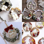 FEBSNOW 16Pcs 4 Inch Embroidery Hoops Adjustable Circle Cross Stitch Ring