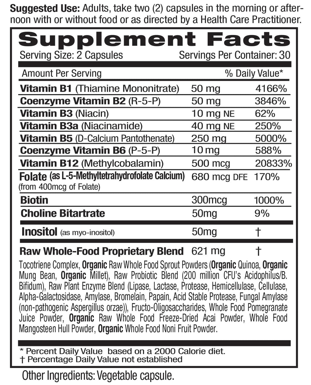EMERALD LABS B-Healthy - Vegan Vitamin B Complex - Includes Methylated Folic Acid & Full Spectrum B Vitamins - Supports Immune, Brain & Heart Health* - 120 Vegetable Capsules