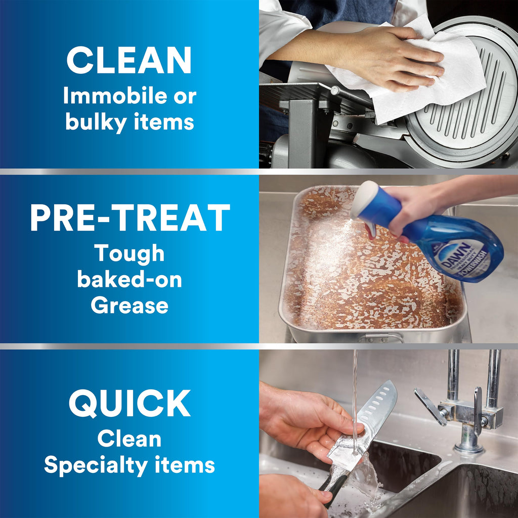 Dawn PRO Heavy Duty Powerwash Dish Spray for Commercial Use (16 oz, 6 pack)
