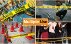 TAPEWELL Premium Yellow Caution Tape Roll, 3 Inch X 1000 Feet, Pack of 8 Bright Yellow Construction Tape for Danger/Hazardous Areas (Total of 8000 Feet)