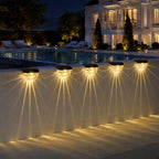 Melunar 16 Pack Solar Deck Lights Outdoor, Solar Step Lights Waterproof for Outside, Yard, Patio, Garden, Pool, Railing, Stairs, Fence (Warm White)