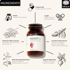 Blisque – Natural Blood Pressure Support Supplement for Heart Health and Circulation | Doctor-Approved | with 200 mg CoQ10, Hawthorn Berry, Beet Root, Turmeric | 90 Capsules