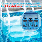 Heavy Duty Pool Ladder Weights - 50lbs Sand Fillable Universal Sand Bags Step Anchors, 500D PVC Waterproof Tear-Resistance Foldable Sandbags for Above Ground Swimming Pools Stair Entry Systems, 2 Pack