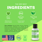 LAVO Tea Tree Gel w/Salicylic Acid - BEST Ingrown Hair Treatment - Razor Bump and Burn Remover - Bikini Lines & Acne - Use After Shaving, Hair Removal, Waxing, Laser, Electrolysis - for Men and Women
