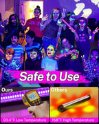 2 Pack Rechargeable Black Light Bar, 5000mAh Large Capacity Battery Powered