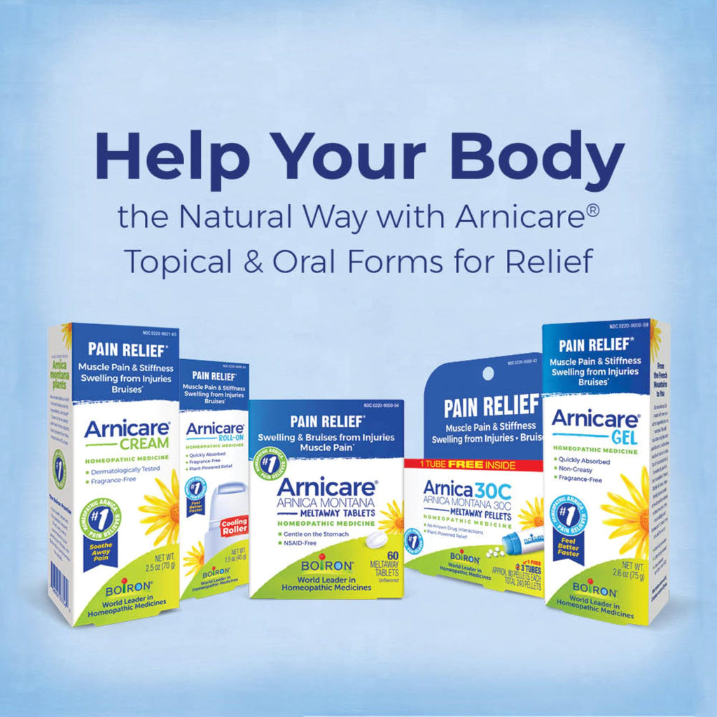 Boiron Arnicare Cream for Joint Pain, Muscle Pain, Swelling, Soreness, Stiffness, and Bruises - Fast Absorbing and Fragrance-Free - 4.2 oz