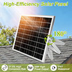 7.1" Solar Powered Exhaust Fan, 16.5 ft Cord + 25W Solar Panel Greenhouse Ventilation Fan, 3800RPM IPX7 Waterproof Solar Vent Fan for Chicken Coop, Shed, Dog House, Outdoor Intake & Exhaust