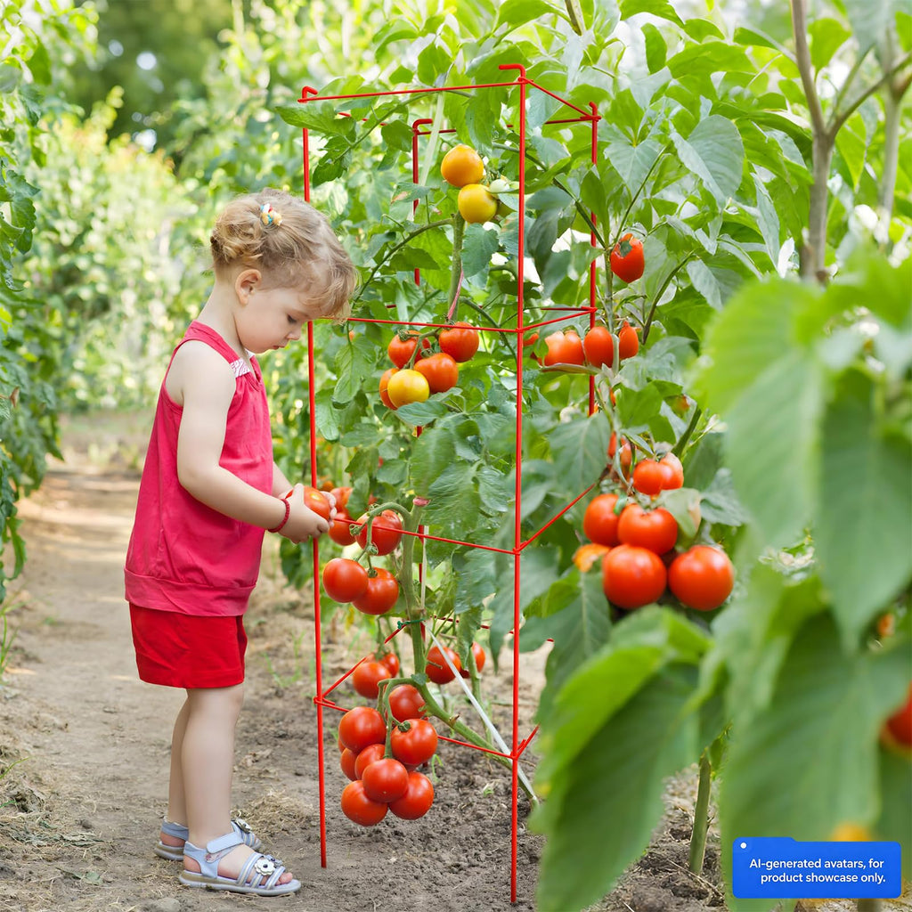 6-Pack Tomato Cage for Garden Plant Support- Up to 46inch