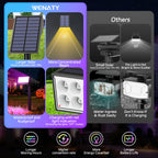 WENATY Solar Spot Lights Outdoor Color Changing, [7 Mode/2 Pack] Christmas Landscape Spotlights, Solar Lights Outdoor Waterproof,Led Powered Flood Light for Halloween Pathway Yard Garden Tree Walkway