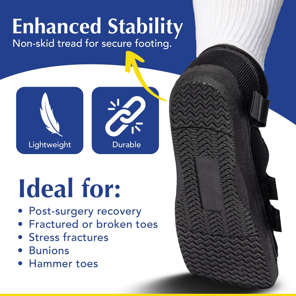 Brace Direct Post Op Shoe & Medical Foot Brace – Stress Fracture, Broken Toe & Bunion Support L3260 – Orthopedic Walking Immobilizer for Left or Right Foot (MD - WOMENS US SHOE: 6.5-8)