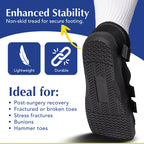 Brace Direct Post Op Shoe & Medical Foot Brace – Stress Fracture, Broken Toe & Bunion Support L3260 – Orthopedic Walking Immobilizer for Left or Right Foot (MD - WOMENS US SHOE: 6.5-8)