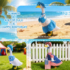 RIYYDEN 9 Set of Holiday Porch Goose Outfits All Seasons Holiday Christmas Birthday Easter Summer Hawaiian 4th of July Fall Lawn Goose Clothing Porch Clothes for Patio Yard Lawn Decor